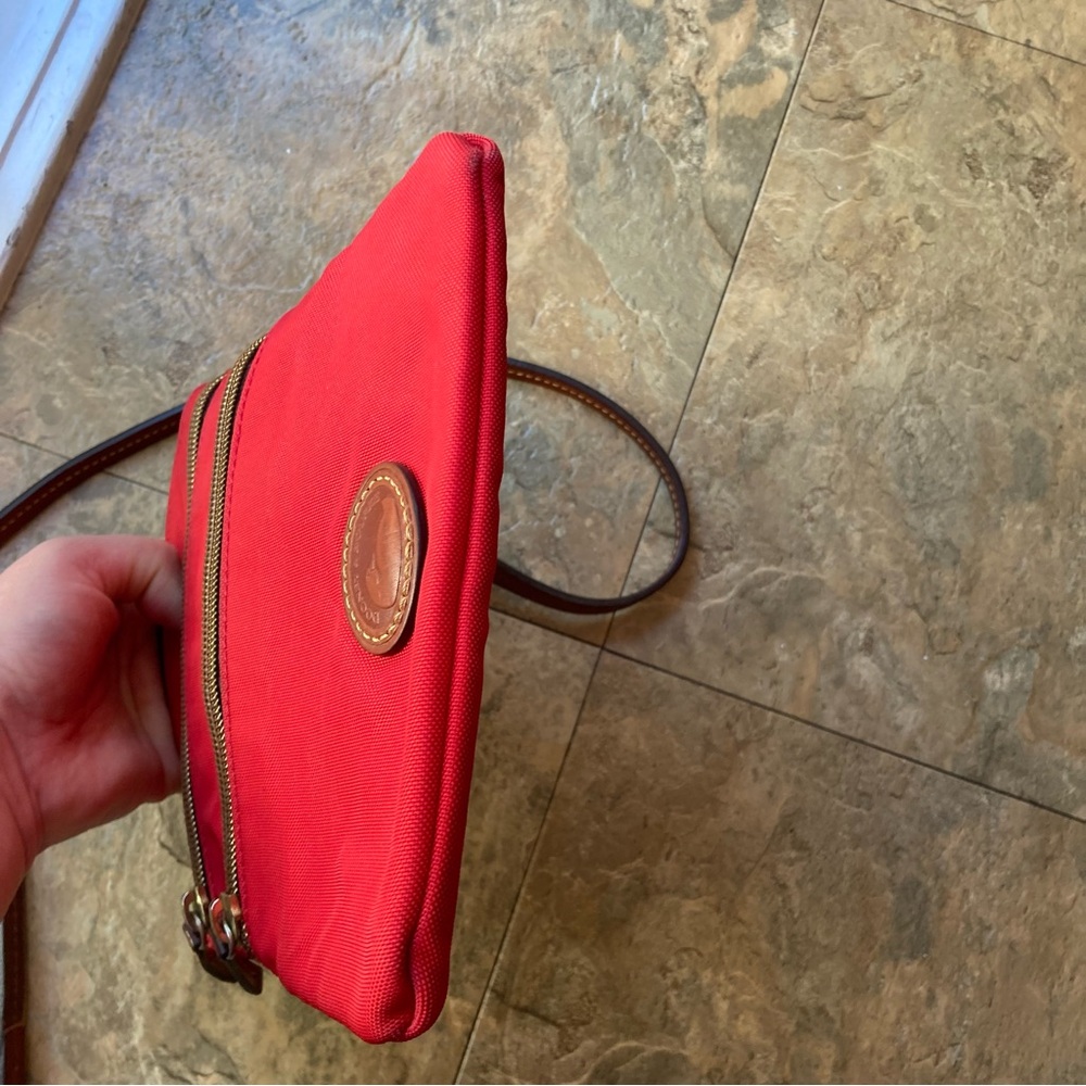 Dooney&Bourke nylon north south triple zip  Red Crossbody Bag - Picture 12 of 14